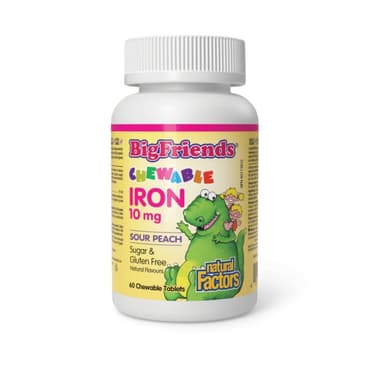 Natural Factors Big Friends Chewable Iron 10 mg, 60's